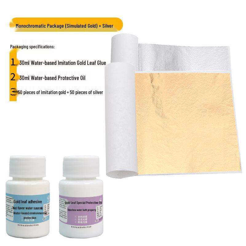 Beginner Gold Leaf DIY Kit: Gilded Foil Tools, Buddha Statue Art, Paper & Glue Set