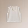 Pre-sale Elegant First Gen Textured U-neck Loose Vest