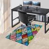 1PC Stained Glass Mosaic Extra Large Non Slip Floor Carpet, Office, Family, Bedroom, Large Area Rug Indoor Rugs, Vibrant Colors