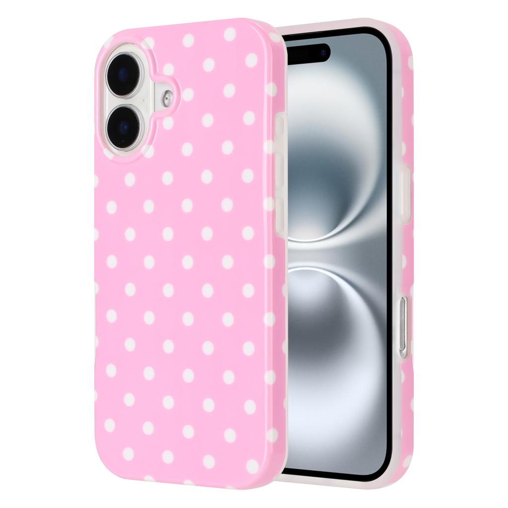 For iPhone 16 Plus Case Dot Design IMD TPU Phone Back Cover