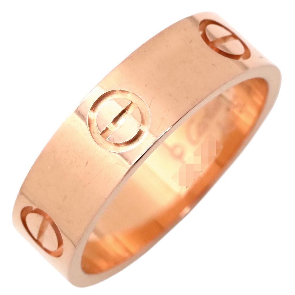 Cartier B4084800 Love Love Ring Classic ModelRing Ring 18K Pink Gold #15(JP Size) Array