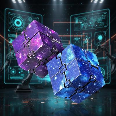 Infinity Cube Fidget Toy Adhd Anxiety Relief Magic Finger Puzzle Game Stress Relief Sensory Toy For Autism Children Adults Hand