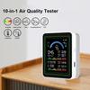 10-in-1 Air Quality Monitor Real-Time HCHO Detector with Display Temperature Humidity Detector for Home Office School