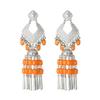Bohemian Ethnic Miao Silver Turquoise Tassel Earrings