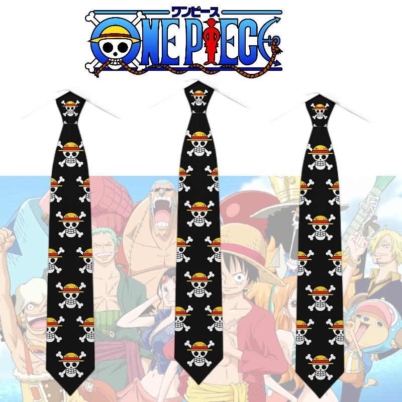 Pieces Tie One Ship Logo Necktie Shirt Accessories Anime Party Men Decoration