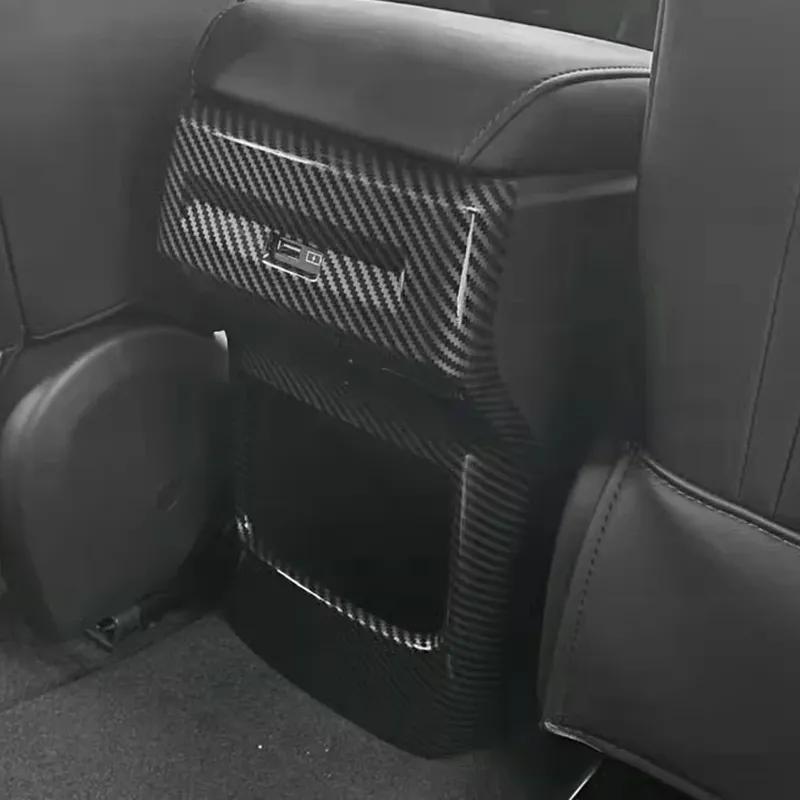 Carbon Fiber for MG 4 MULAN EV MG4   2024+ Car Inner Central Armrest Back Vent Cover Sticker Trim
