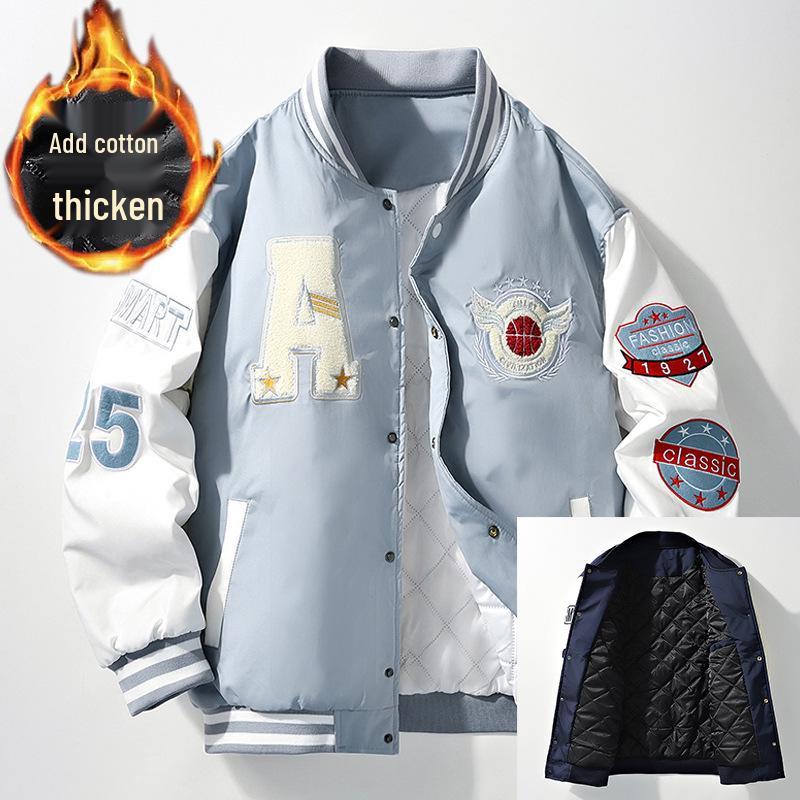 American Trendy Baseball Jacket - Functional Style Outerwear M