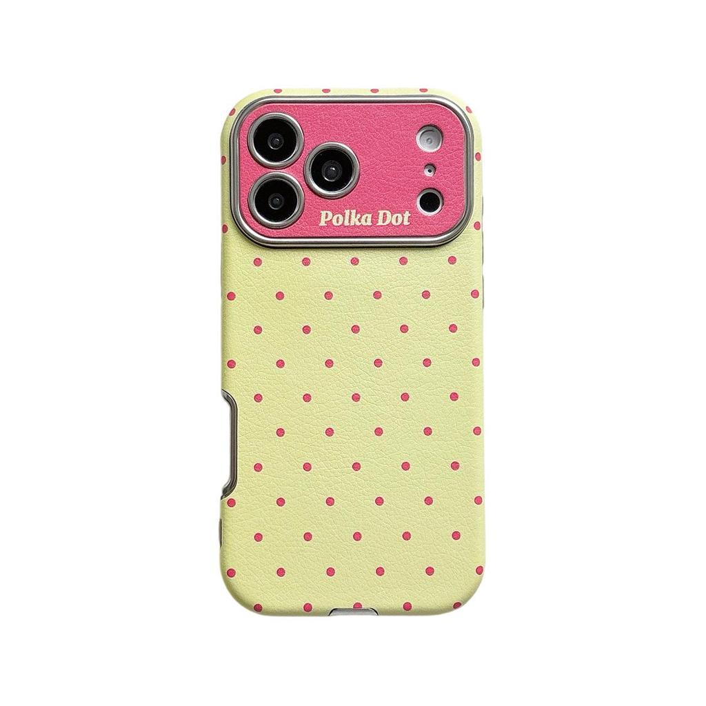 Large Window Color Polka Dot iPhone 15/14 Compatible, 17/16 PRO MAX Drop-proof Case