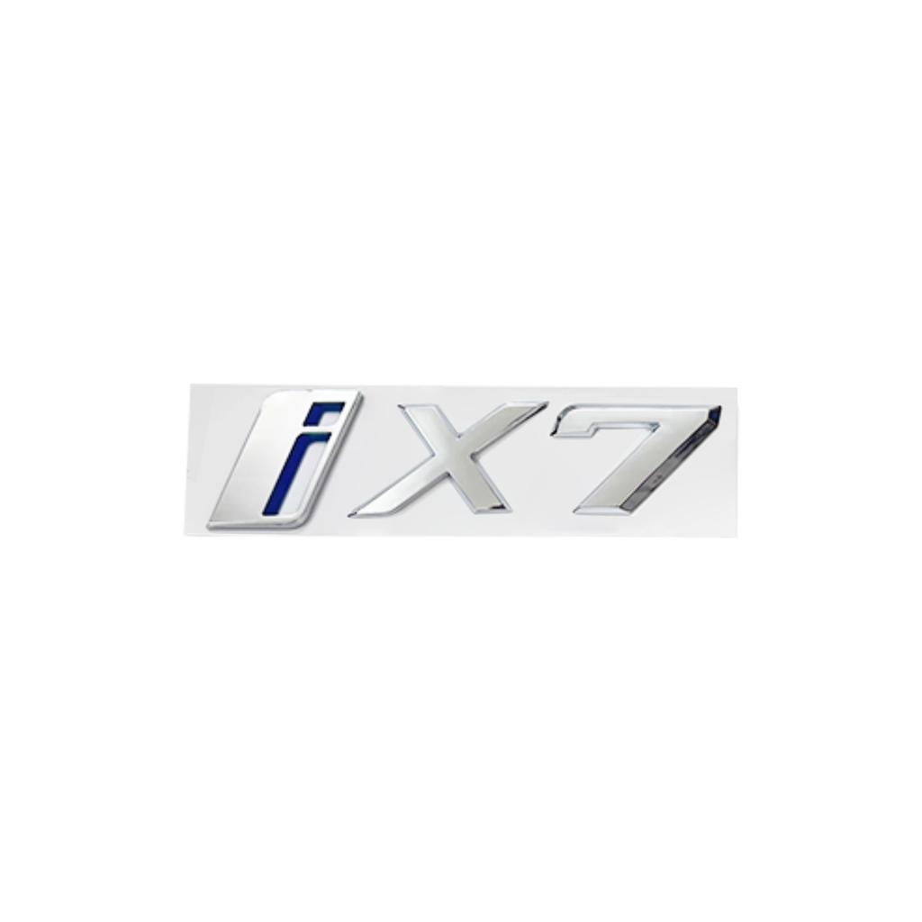 3D Chrome Silver Car Styling Ix I3 I4 I7 iX Ix3 iX4 Ix7 Emblem Decals Sticker for BMW X1 X3 X5 X6 GT Rear Trunk Decoration CD8