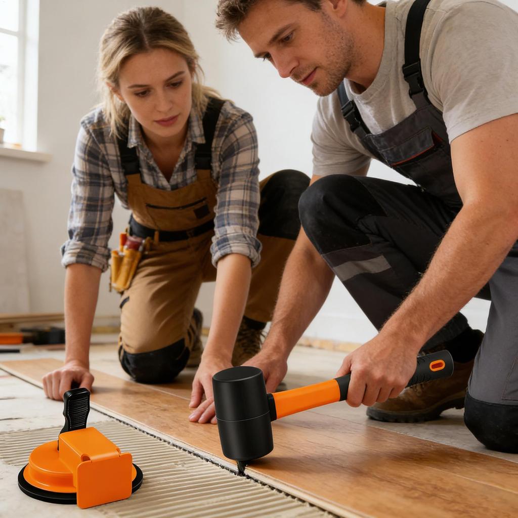 Floor Crevice Repair Tool Flooring Alignment Repair Tools with Adhesive Pads Floor Plank Fixer for Home Office Apartment