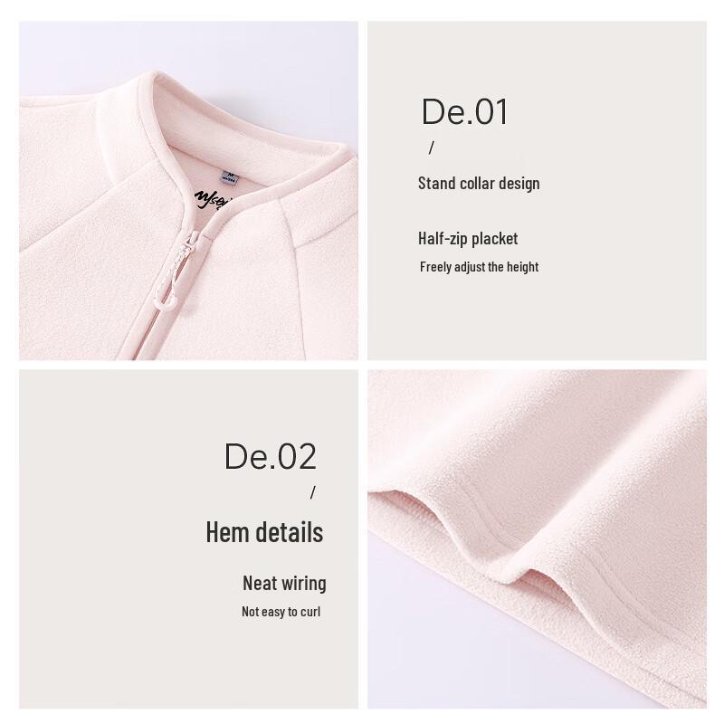 MJ STYLE Women's Half-Zip Fleece Sweatshirt