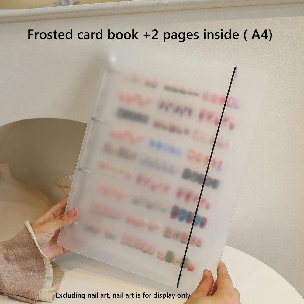 

Прозорі нігті Зразок Дисплей Інструмент Велика Місткість Дисплейні Альбоми Зберігання Книга для Зберігання Елементів Нейл-арту Frosted-31.8 x 26 cm