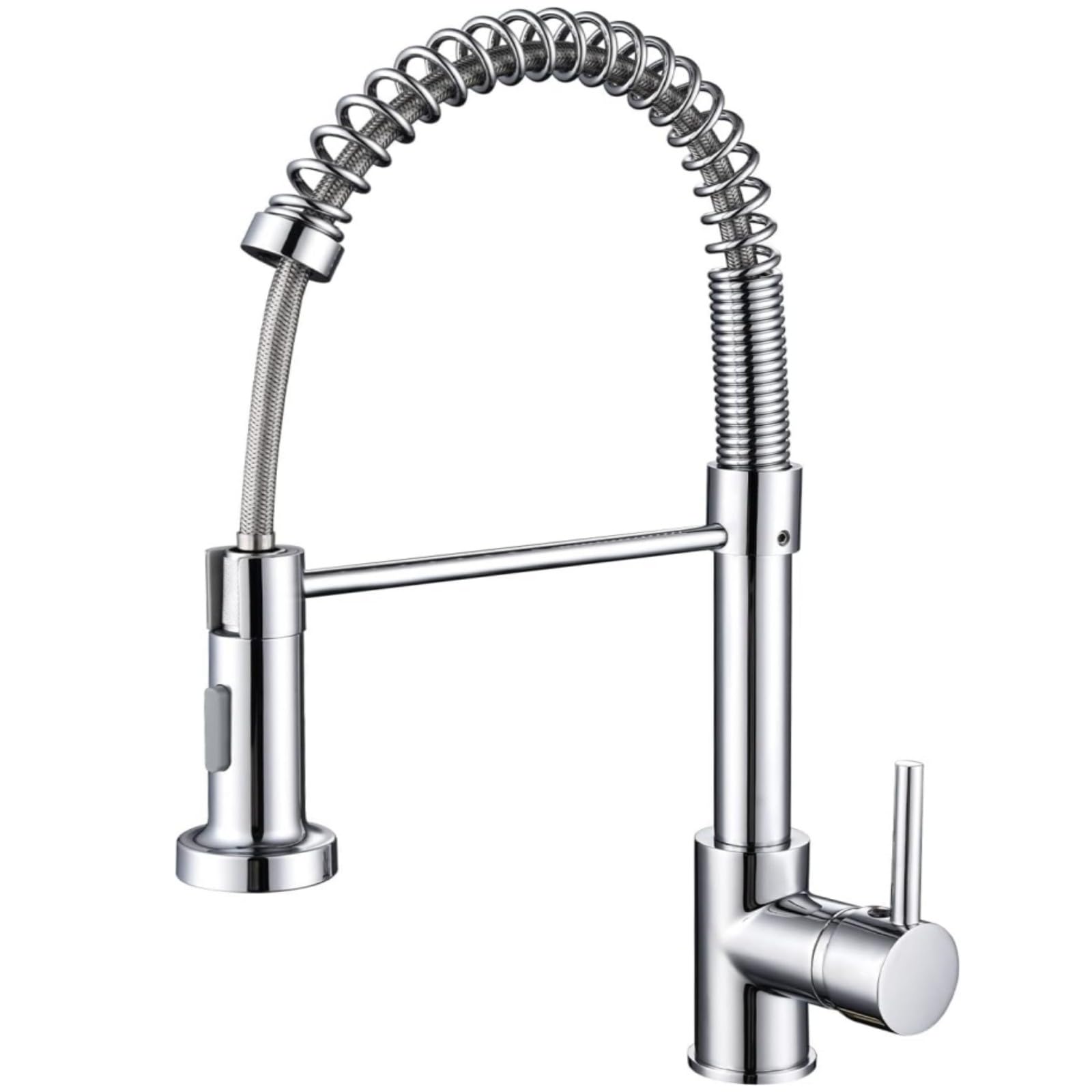 

Cooltens Kitchen Single Lever Mixer Tap with Hand Faucet, Shower, Water-Saving Shower, Brass, Spring-Loaded