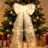 Solid Color Christmas Tree Topper Bow Soft Draping Christmas Wreaths Bow  Christmas Tree