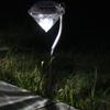 4Pcs Diamond-Shape Solar Stake Lights Garden Powered LED Lawn Yard Decor Lamp