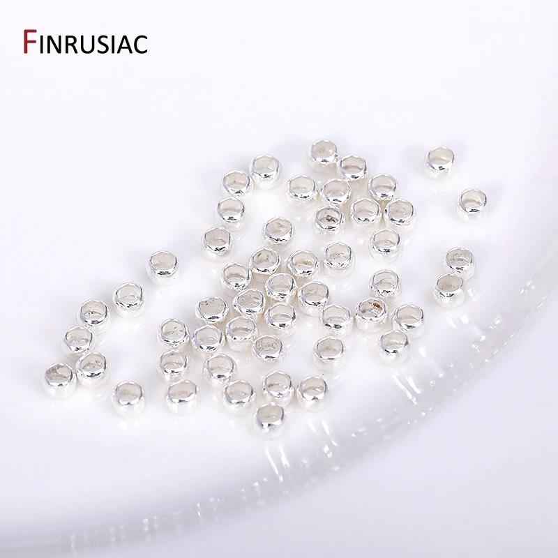 Wholesale 14k/18k Gold Plated Crimp Beads, Brass Metal 2mm/2.5mm/3mm Stopper End Beads For DIY Jewelry Making Supplies Findings