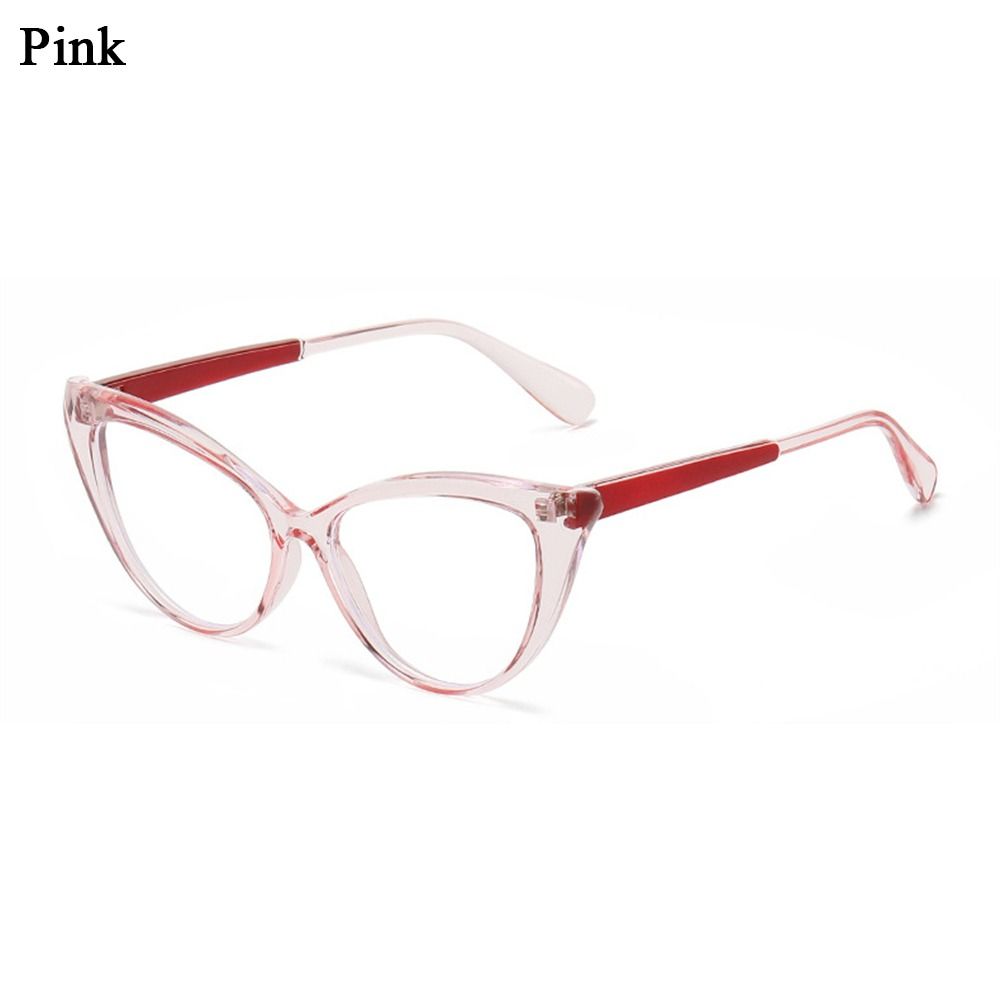 Fashion Cat Eye Design Leopard Print Women Anti-Blue Light Glasses Big Frame Transparent Lens Vision Care Computer Eyeglasses