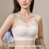 Women's Summer Mesh Stitching Together Thin Shoulder Strap Back Anti Slip Traceless Anti Sagging Underwear