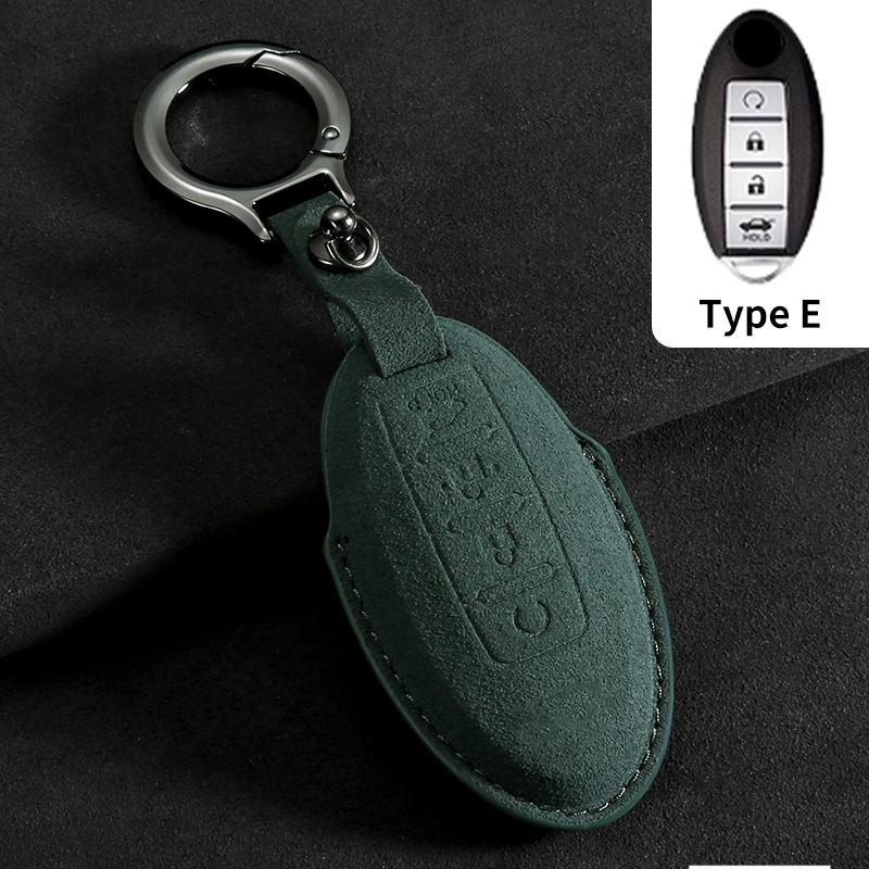 Suede Car Key Case Cover Fit For Q50 Q60 Q70 Qx50 Qx60 Qx70 G25 Fx Jx35 Fx25 Fx35 Ex37 Non-Oem Key Fob Protector