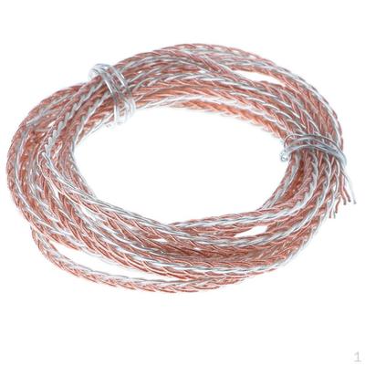 2.0m 8 Core Earphone Upgrade Cable Cord DIY Headphone Stereo Wire