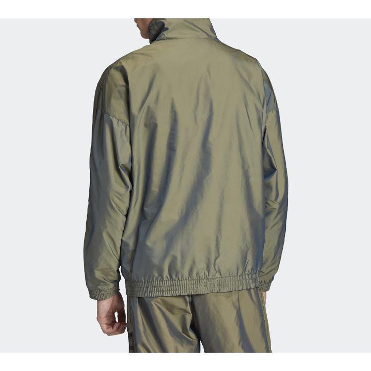 Adidas Originals Trefoil Iridescent Half-Zip Track Jacket Men Jacket Iridescent-Green GD4512