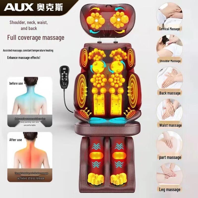 Aux Premium Full Body Massage Pad with Foot Massage