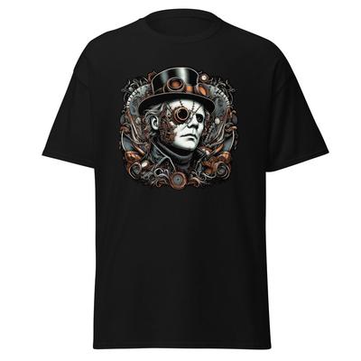 Steampunk Michael Myers T-shirt - Een Mechanische Dreiging