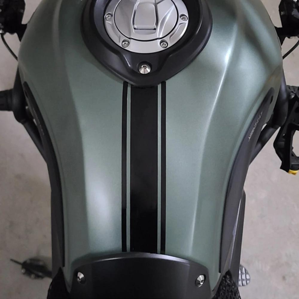 Motorcycle Fuel Tank Strip Decoration Stickers Funny Moto Vertical Strip Film Waterproof Body Decals Motorbike Decor Accessories
