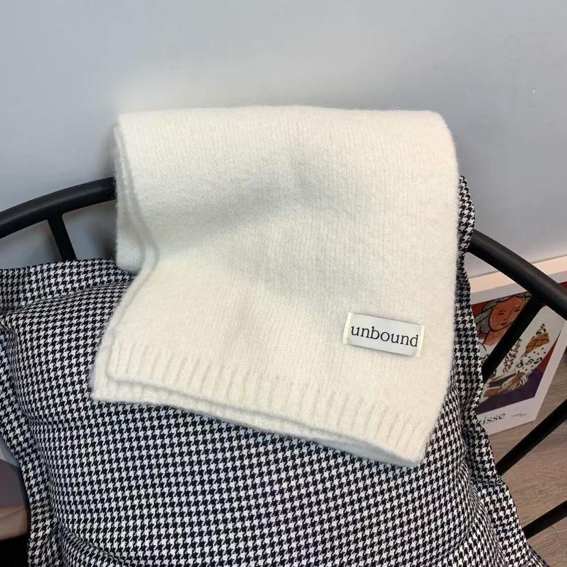 Highly Recommended! Korean Dongdaemun Knitted Wool-Blend Scarf - Winter Solid Color Korean Style Neckwear
