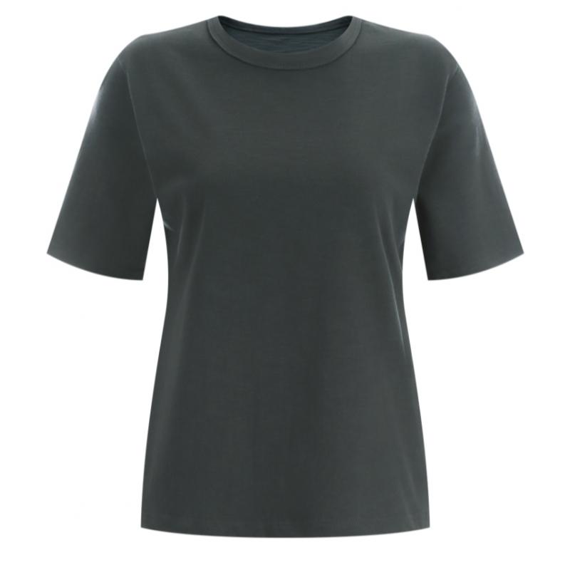 Shop   Women S Slub Round 100  CoTTon Summer ShorT Sleeve T ShirT Black Dai wSh 