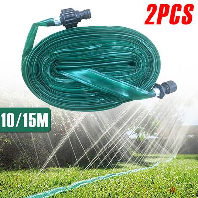 2 szt. 10/15M Wąż Rozpylający i Nasiąkający PVC Ogrodowe Węże Wodne Wąż Kropelkowy Zestaw Rozpylający Wąż do Zraszania Trawnika Nawadnianie Wąż Rozpylający do Ogrodu