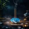 Keramik Räuchergefäß Blumenmuster Lotus Aromatherapie Ständer Räucherschale Bürogebrauch