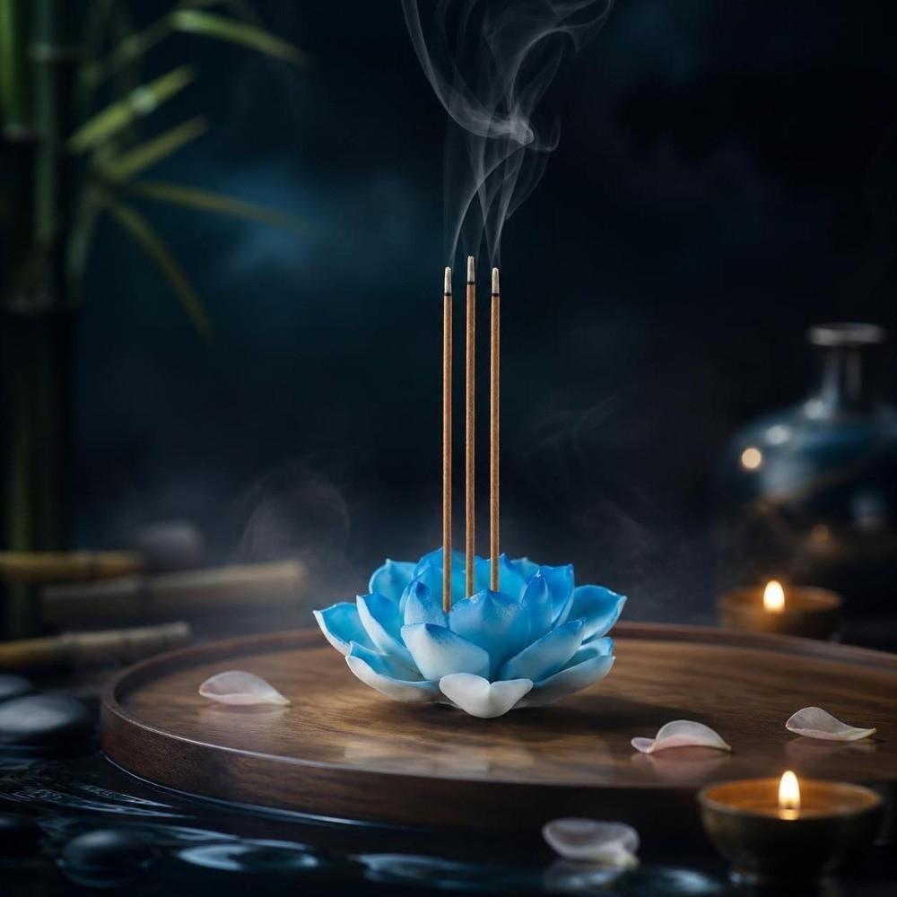 Keramik Räuchergefäß Blumenmuster Lotus Aromatherapie Ständer Räucherschale Bürogebrauch