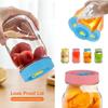 12Pcs Colorful Plastic Mason Jar Lids Set Fit for 70mm Wide Mouth Silicone Canning Jars Lids with Straw Hole Cleaning Brushes