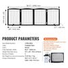 Free Standing Dog Gate 32x96.5 Inch Freestanding Pet Gate Foldable Brown
