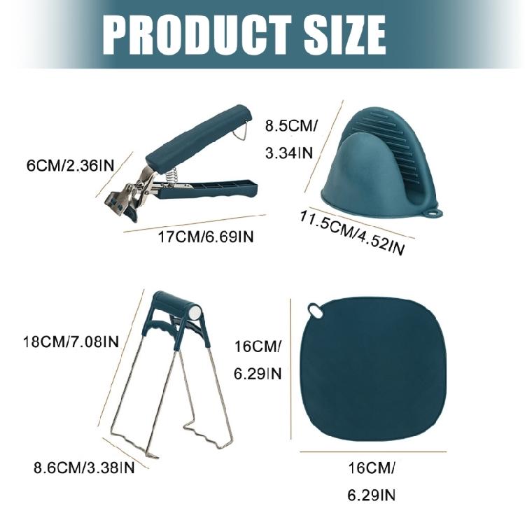 Heat Resistant Bowl Spoon Dish Clamp Pot Pan Gripper Anti-scalding Clip Nonslip Hot Dish Plate Bowl Clip Tongs