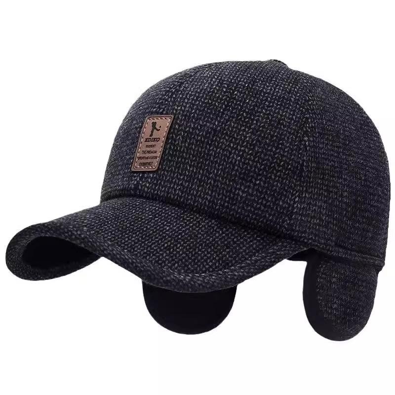 Winter Men's Cotton Hat Outdoor Sports Baseball Hat Korean Edition Warm Plush Ear Protection Hat Autumn Winter