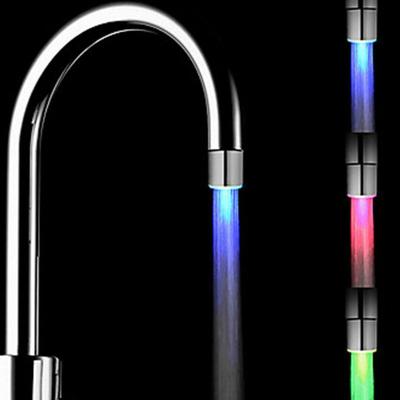 LED Küche Wasserhahn Leuchten Küche Wasserhahn Torneira Para Cozinha Temperatur Sensor Licht Wasser Wasserhahn Küche Bad Grifo Cocina