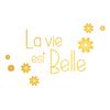 Les Trésors De Lily [P1348] - Sheet of Gold 'Messages' Stickers ('Life Is Beautiful') - 50x70 Cm