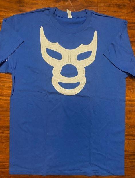 Blue Demon Luchador Mask Lucha Libre Mexican Wrestler Blue Tee-NWOT Unisex T-Shirt XXXXL