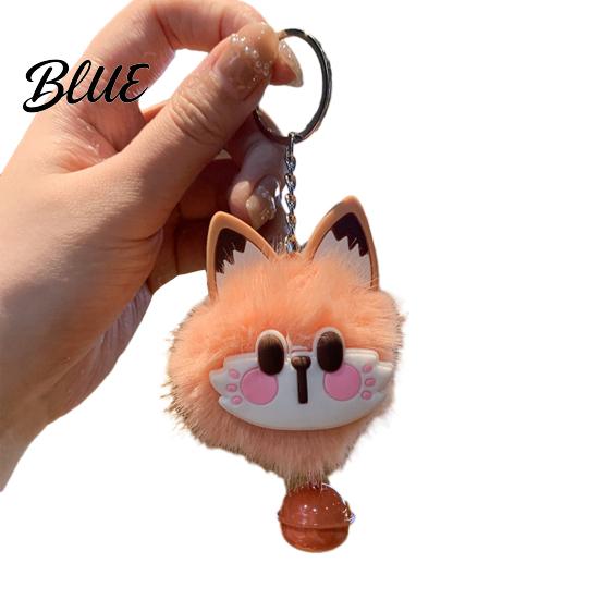 Plush Rabbit Keychain Ear Soft Ball Charm Key Chain Car
