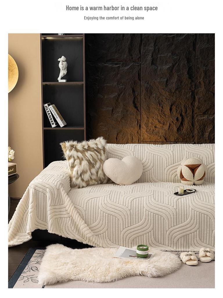High-Quality American Style Anti-Cat Scratch Sofa Cover with Plush Sofa Cushion Protection