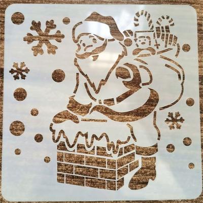 Album Decorative Floor Decor Wall Window Cute Snowman Spray Painting Template Graffiti Drawing Tool Christmas Style Stencil
