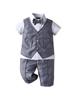 Completo Due Pezzi Estivo da Ragazzo Stile Gentiluomo Britannico: Top a Maniche Corte e Papillon
