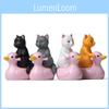 Waterplay Series Pvc Cartoon Duck Felines Miniature Garden Ornaments For Celebrations And Gifts