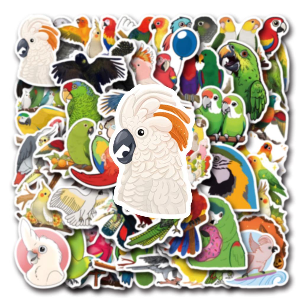 10/27/54 Stück Papagei Graffiti Aufkleber für DIY Dekoration Schreibwaren Koffer Wasserflasche Handy Laptop Skateboard Scrapbooking