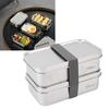 2 Stück Metall Lunchbox 800 ml Fassungsvermögen 304 Edelstahl Tragbare Lebensmittelaufbewahrung Lunchbox für die Schule