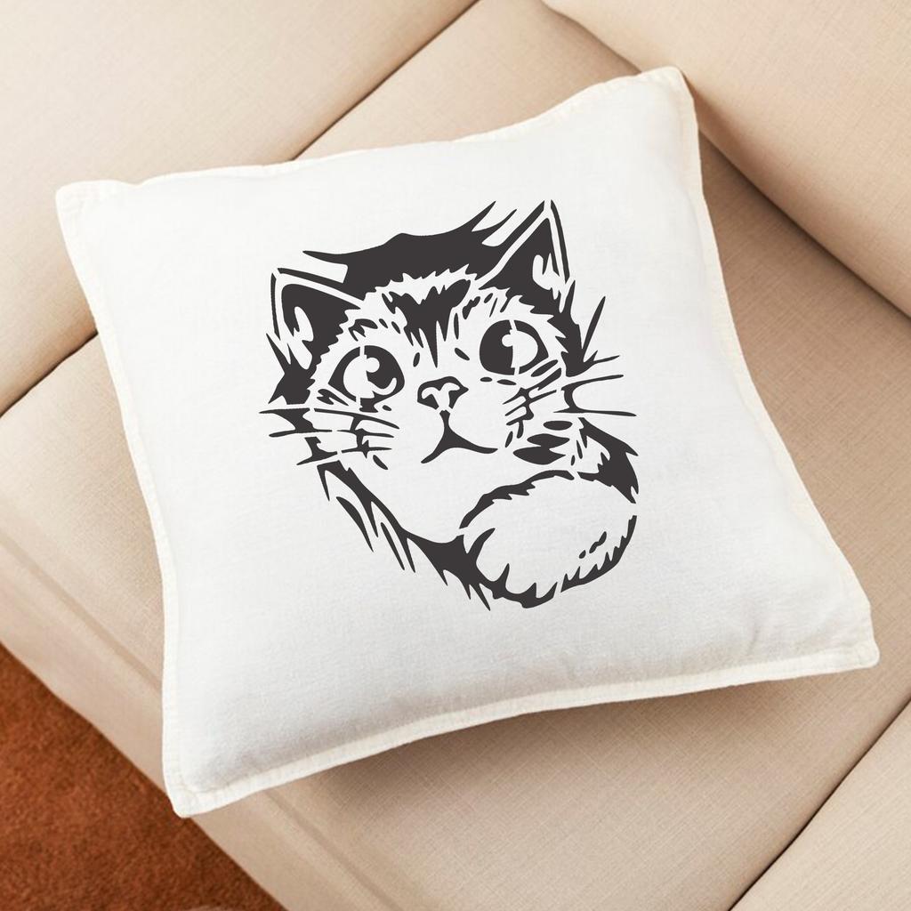 6Pcs/set Cat Theme Drawing Stencils, DIY Crafting Templates, Reusable Plastic Painting Stencils for Wood Signs, Furniture, Wall Canvas, Fabric Decor