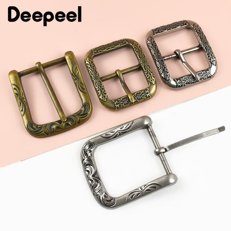 1/2 Stück Deepeel 35/40mm Vintage Metall Taschengurt Schnalle Antik Messing Silber Leder Verstellstift Verschluss DIY Gurtband Riemen Dekor Haken