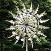 Outdoor Rotating Metal Windmill Sculpture Personalized Irregular Craft Decoration Wind Solar Spinners Yard Garden Decor